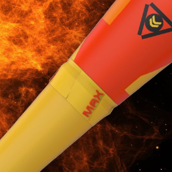 A close-up of a rocket, engineered with precision like the 2025 Easton Hype Fire (-8) 2 5/8" USA Baseball Bat: EUS5HYP8 by Easton, featuring advanced composite materials and state-of-the-art technology.