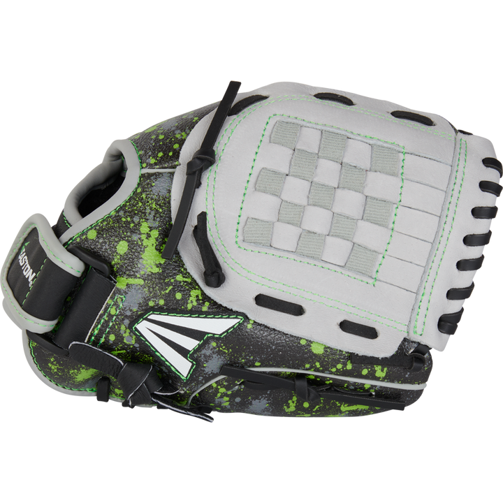 The Easton Havoc 10" Youth Baseball Glove: EHV100B offers young players a durable Easton glove with a stylish checkered pattern, blending performance and flair for the perfect game experience.