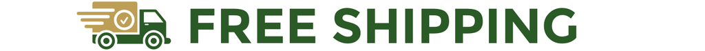 Green text reads FREE SHIPPING next to an icon of a delivery truck with motion lines, symbolizing fast and free delivery.
