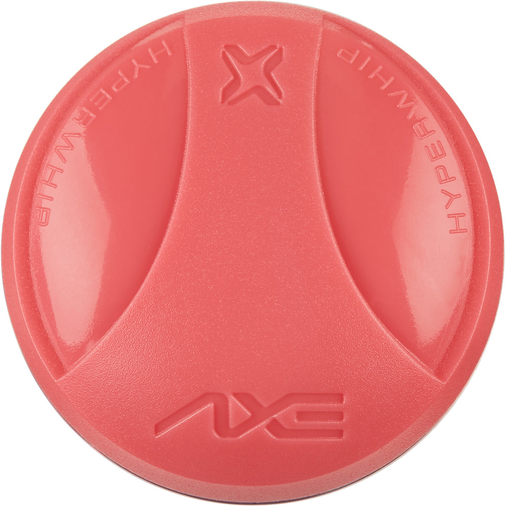 A pink circular object featuring an X design, inspired by the bold look of the 2025 AXE Fury 12" Endload NSA USSSA Slowpitch Softball Bat (L154P12-FLR) from AXE.