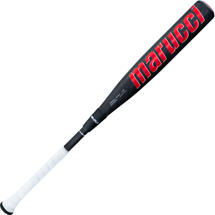 A 2025 Marucci CATX2 Composite (-3) BBCOR Baseball Bat: MCBCCPX2, black two-piece composite with a white grip and large red "marucci" branding on the barrel.