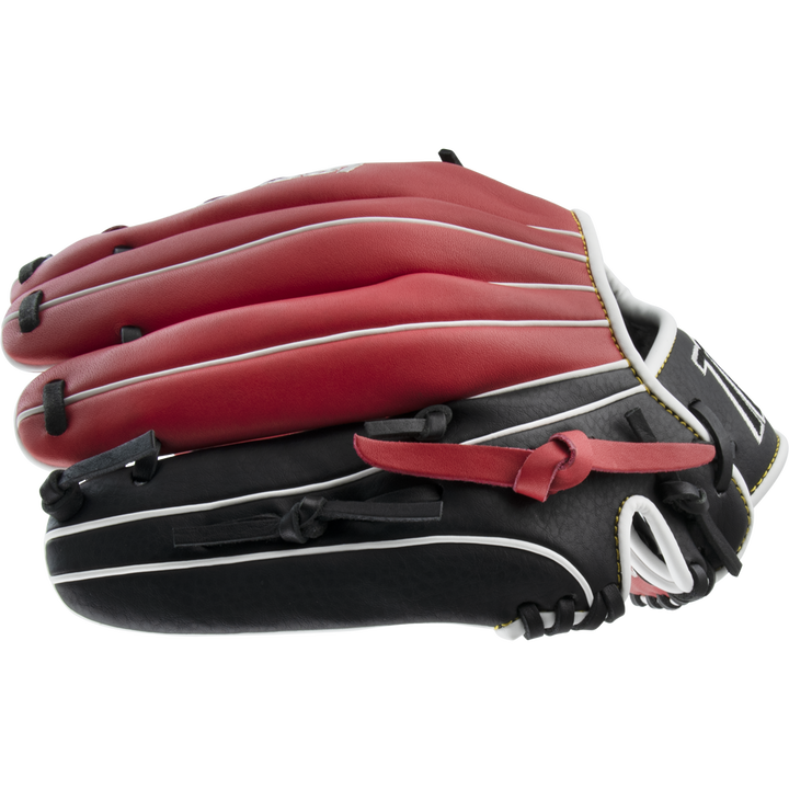 The Marucci Caddo 12" Baseball Glove (MFG2CD1200) by Marucci, made from full-grain cowhide leather, sits on a white background and features an adjustable fit for lasting comfort.