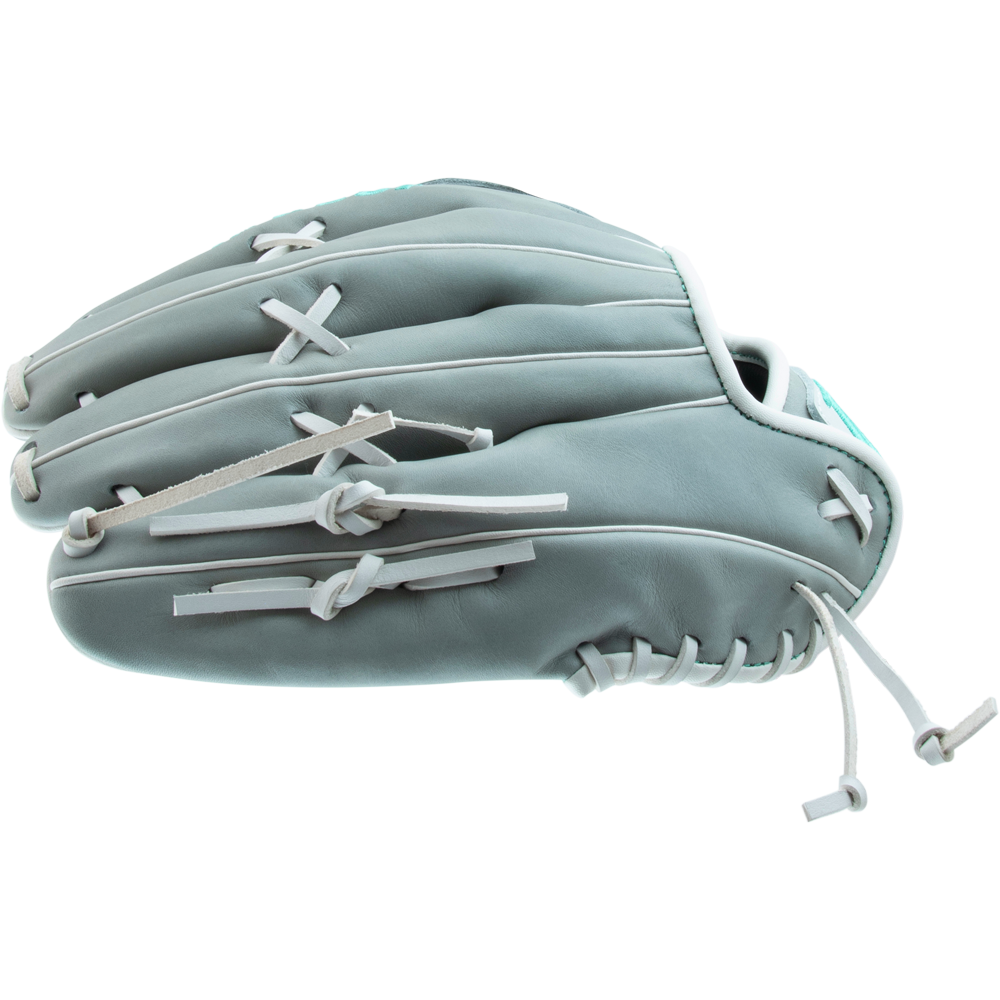 The Marucci Palmetto 78R3 12.75" Fastpitch Glove, made with premium steerhide leather and a classic H-Web design, sits on a white background.