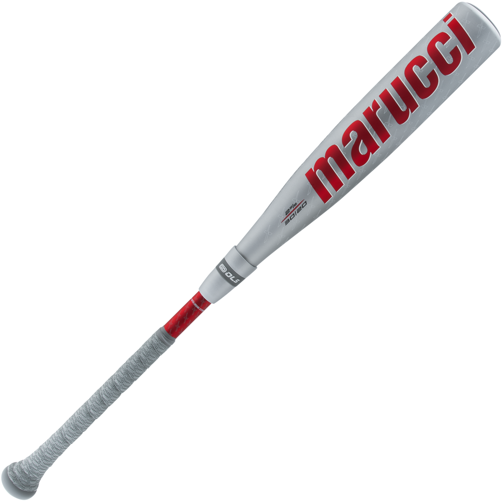 The 2025 Marucci CATX2 Composite (-10) USA Baseball Bat features a silver design with a red Marucci logo, gray grip tape, and Anti-Vibration Technology, shown on a white background.