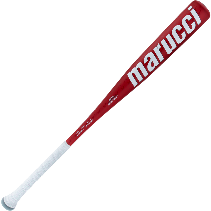 A 2025 Marucci CATX2 (-5) 2 5/8" USA Baseball Bat (MSBCX25USA) in red with a white grip and bold white Marucci branding on the barrel, displayed against a plain white background.