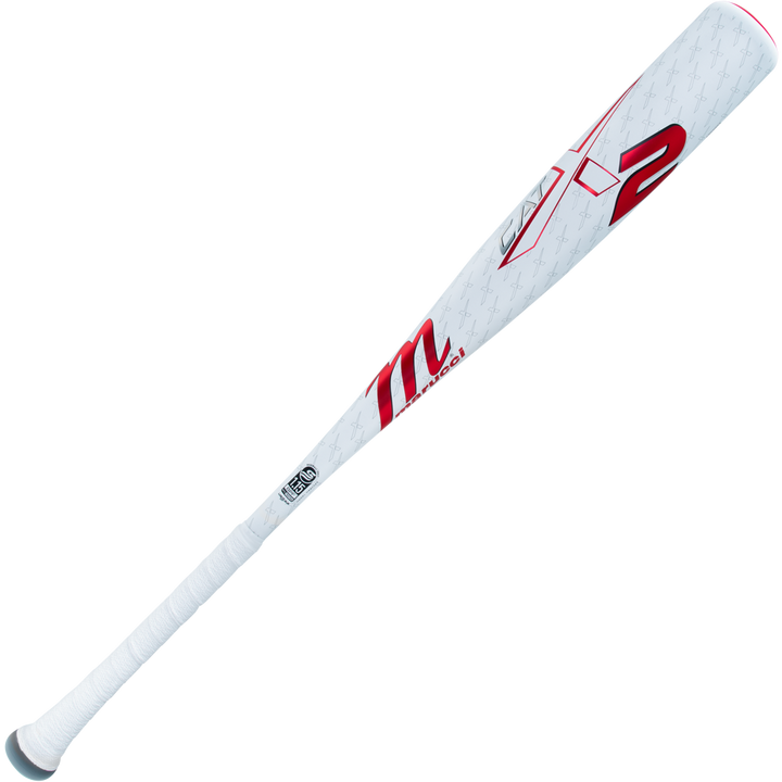 The 2025 Marucci CATX2 (-5) USSSA Baseball Bat (MSBCX25) features a bold red design and advanced anti-vibration technology.