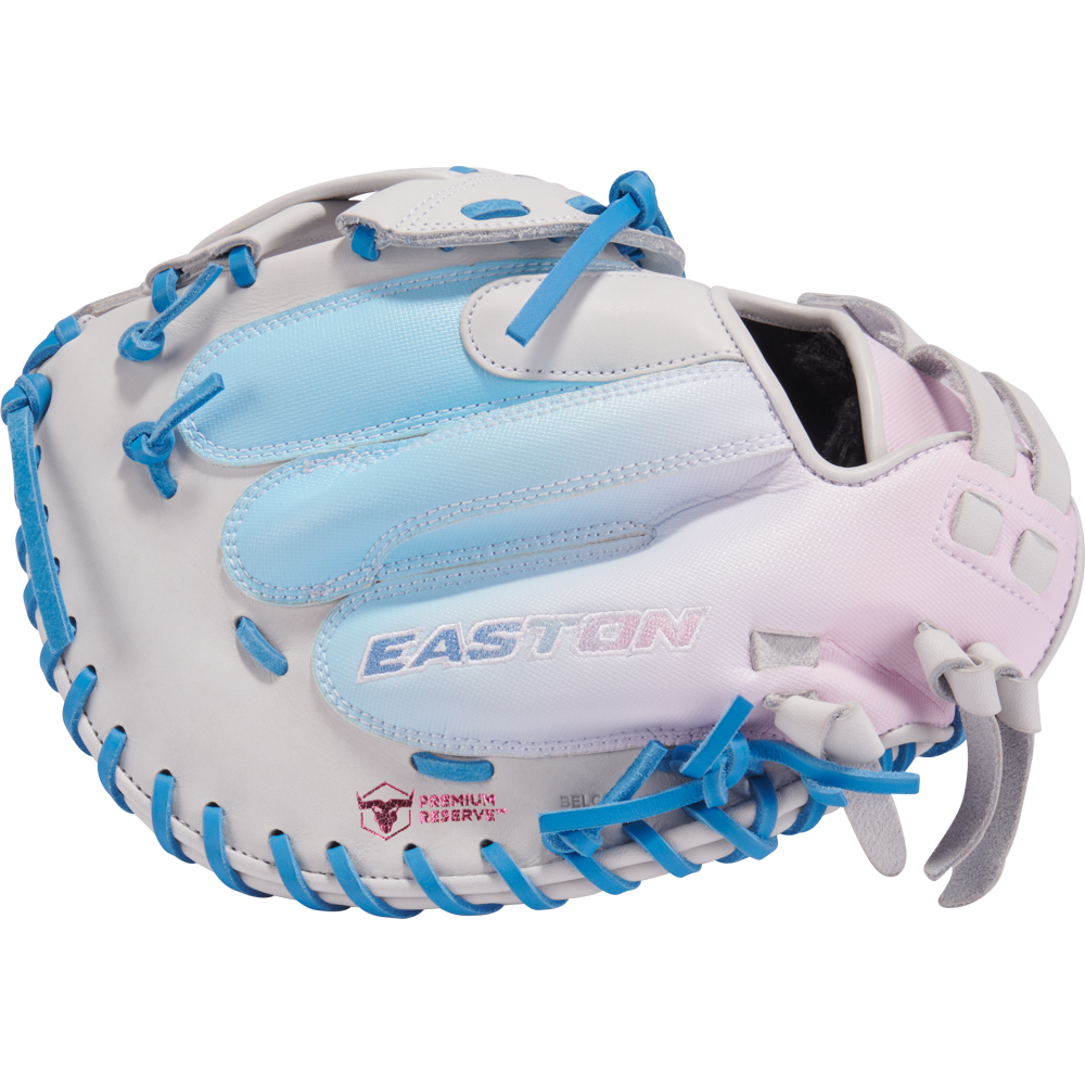 An Easton Pro Collection 34" Fastpitch Catcher's Mitt (PCFPCM34WCB) by Easton is displayed on a white background.
