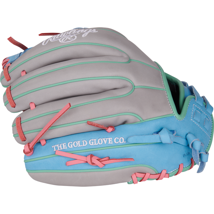 The Rawlings Heart of the Hide 12" Fastpitch Glove (PRO716SB-2GCB) rests on a white background, ideal for fastpitch softball players seeking premium performance.