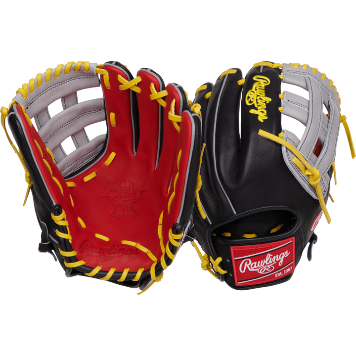 A close-up of the Rawlings Heart of the Hide 12.25" Baseball Glove (PROKB17SB), showcasing the detailed craftsmanship of this RGGC August 2024 release.