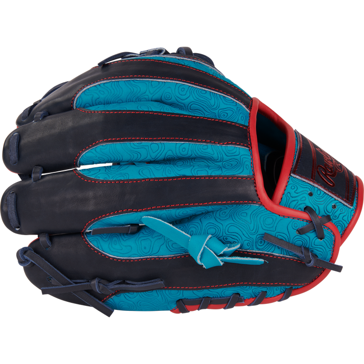 A Rawlings Heart of the Hide 11.5" Color Sync Baseball Glove (PROR204-2TE) is shown against a white background.