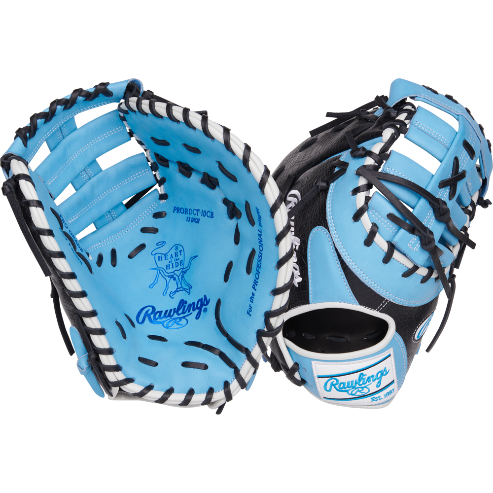 The Rawlings Heart of the Hide 13" Baseball First Base Mitt (PRORDCT-10CB) is displayed against a clean white background.