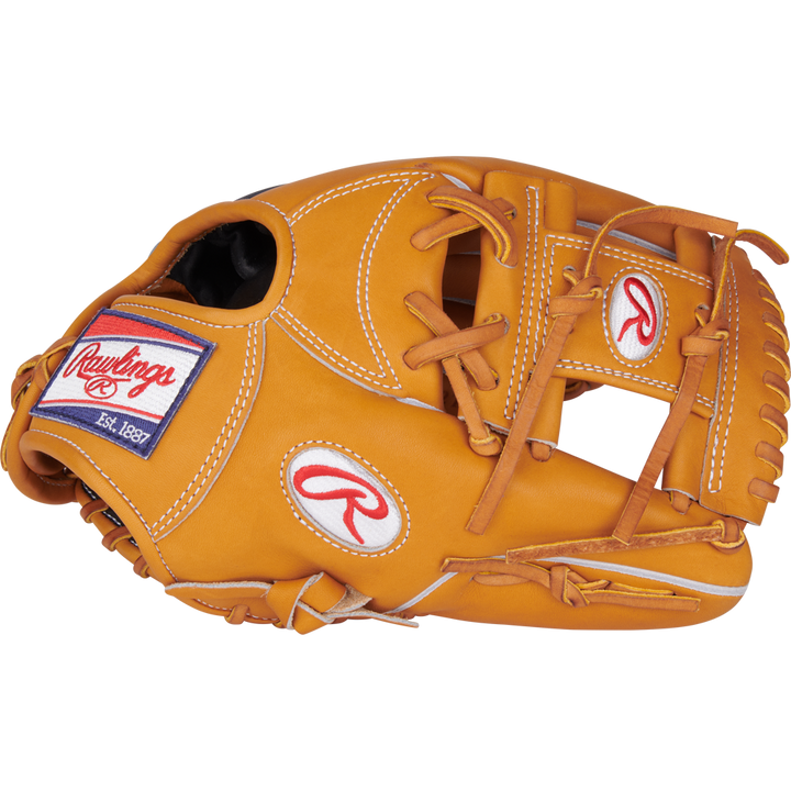 A Rawlings Heart of the Hide 11.5" Baseball Glove (PRORNP4-2TN) rests on a white background.