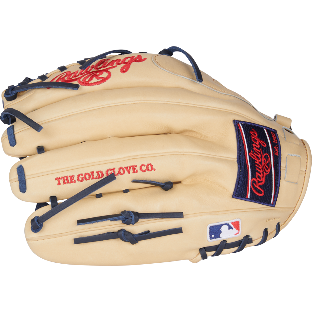 A Rawlings Pro Preferred 12.75" Mike Trout GM Baseball Glove (PROSMT27C) with a Trap-Eze web is displayed on a white background.