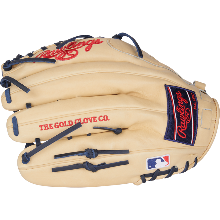 A Rawlings Pro Preferred 12.75" Mike Trout GM Baseball Glove (PROSMT27C) with a Trap-Eze web is displayed on a white background.