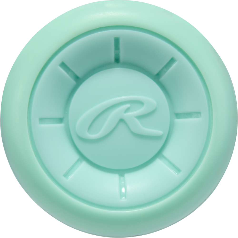 A close-up of the Rawlings Icon (-5) 2 3/4" USSSA Baseball Bat (RUT6I5) logo highlights the premium design of this carbon composite bat by Rawlings.