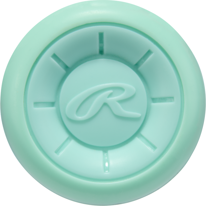 A close-up of the Rawlings Icon (-5) 2 3/4" USSSA Baseball Bat (RUT6I5) logo highlights the premium design of this carbon composite bat by Rawlings.