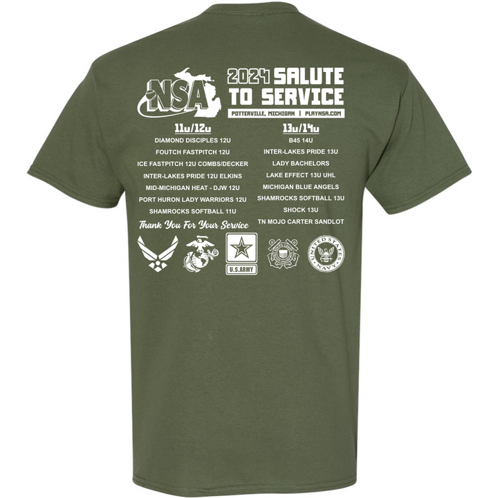 2024 NSA Salute to Service Fastpitch Tournament T-Shirt