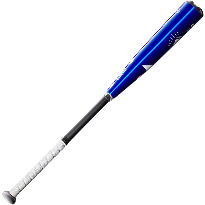 A blue and black 2023 DeMarini The Goods -10 (2 5/8") USA Baseball Bat (WBD2359010) with an X14 Alloy Barrel and white grip handle, displayed against a plain white background.
