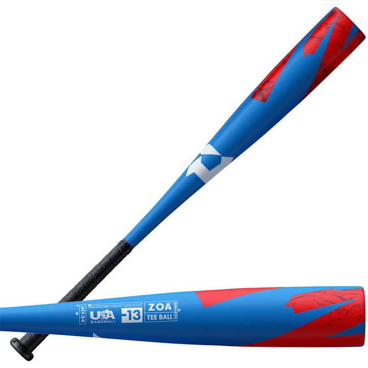 The 2024 DeMarini ZOA (-13) 2 5/8" USA T-Ball Baseball Bat (WBD2480010) is a lightweight bat ideal for young players.