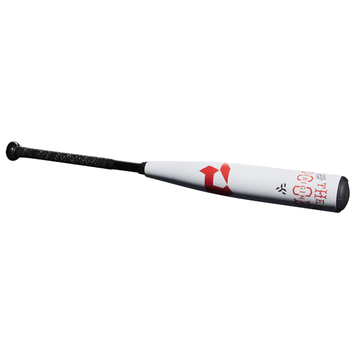 A 2025 DeMarini The Goods (-8) 2 3/4" USSSA Baseball Bat (WBD2536010) with an X14 Alloy Barrel, black grip, and red accents on the barrel is shown on a plain white background.