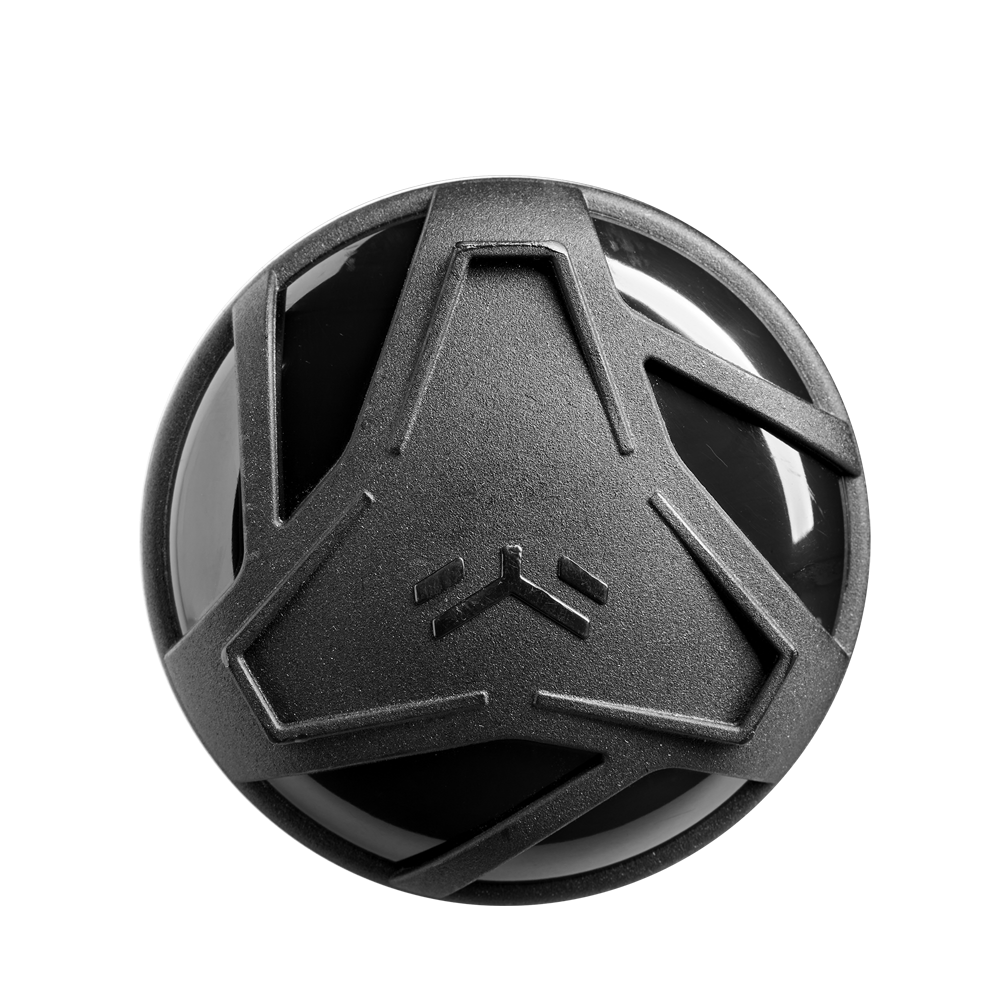 The 2025 DeMarini The Goods (-5) USSSA Baseball Bat (WBD2537010) features a black design with a black star, inspired by hybrid bats—ideal for fans of DeMarini and USSSA baseball.