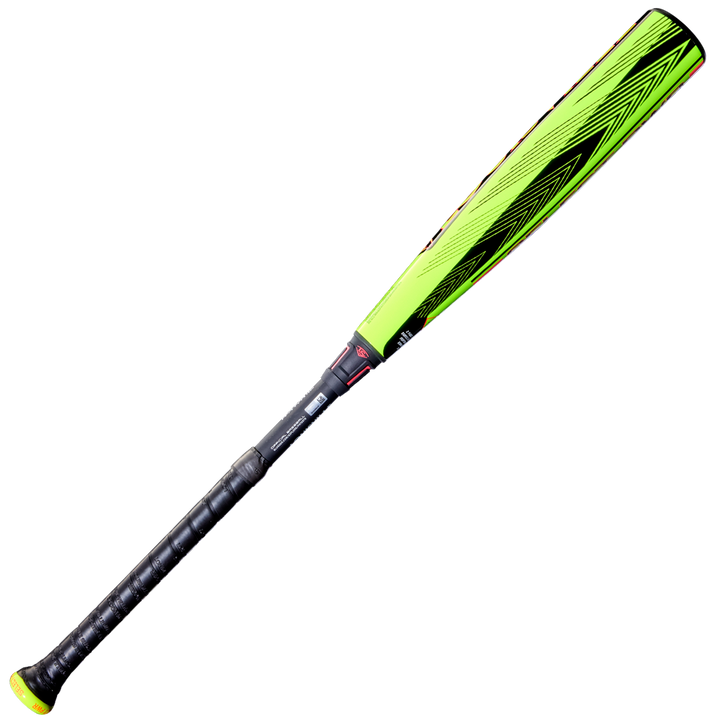 The 2026 Louisville Slugger Select PWR (-5) USA Baseball Bat (WBL4128010) features a neon yellow and black design with an alloy barrel and black handle, shown diagonally on a white background.