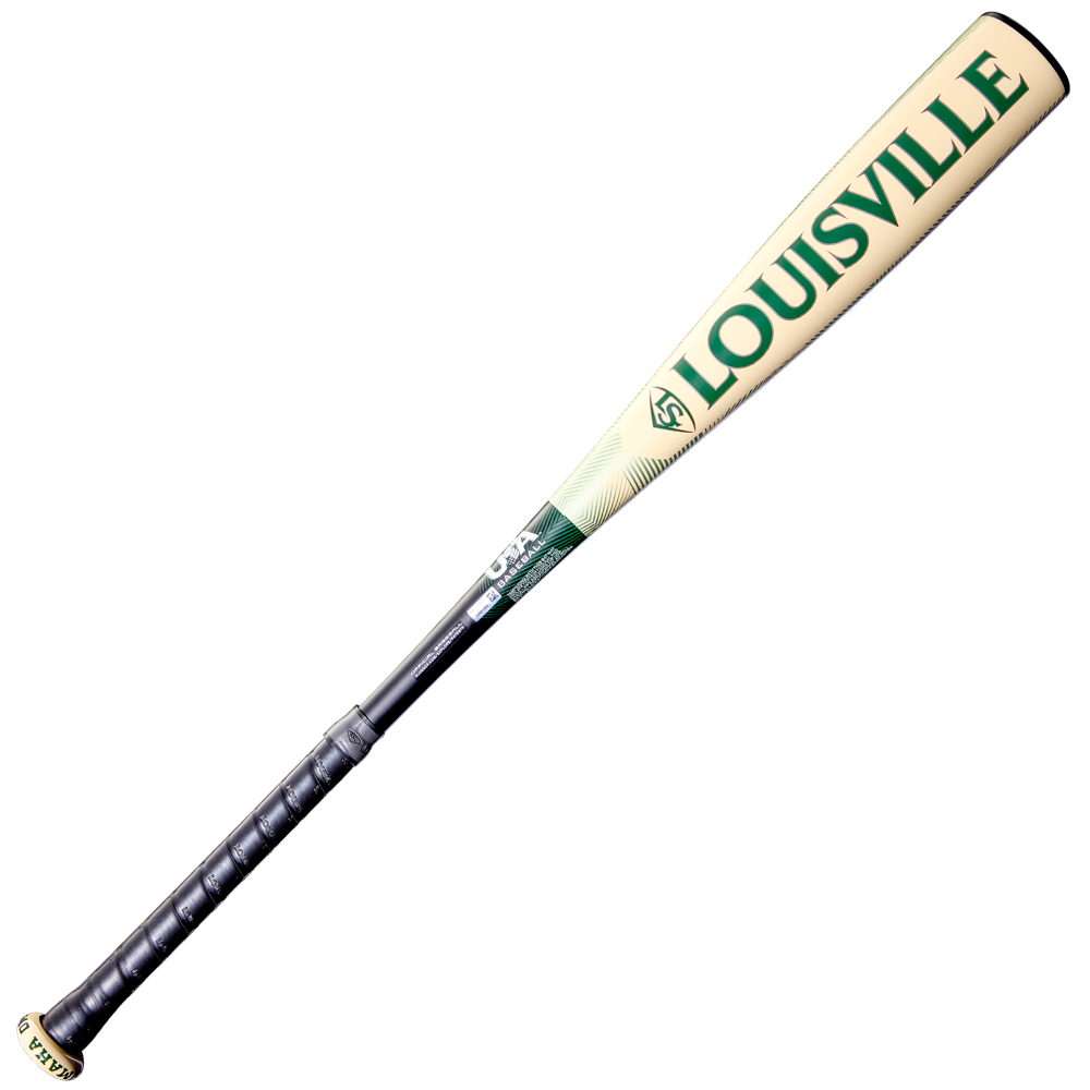 The 2026 Louisville Slugger Omaha (-10) USA Baseball Bat (WBL4130010) features a white handle and is crafted from durable ST7 Alloy.