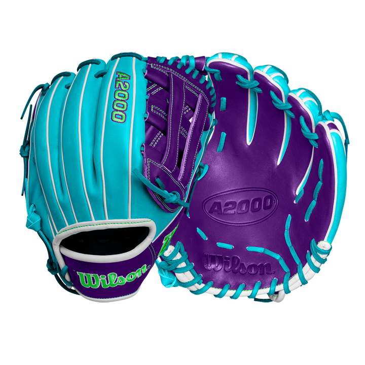 A close-up of the Wilson A2000 DW5 12" Baseball Glove (WBW10252212), expertly crafted from premium Pro Stock leather for Winter 2024.