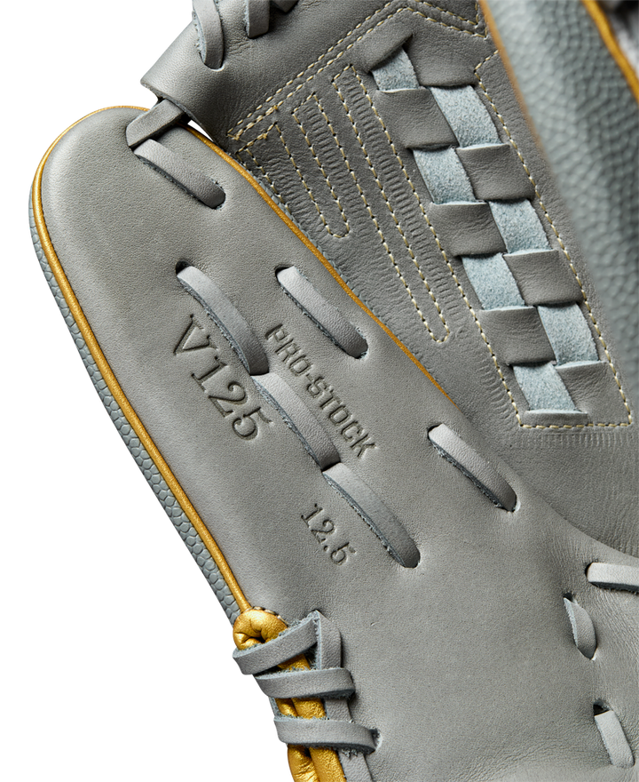 A close-up of a Wilson A2000 V125SS 12.5" Fastpitch Glove (WBW102677125) by Wilson.