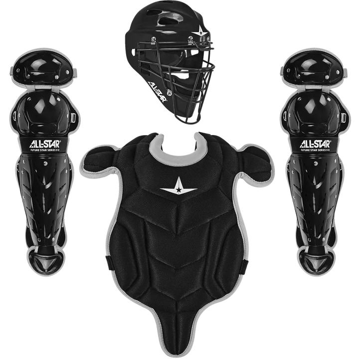 The All Star Future Star Series Catcher's Kit (CK-FS2) by All Star includes a chest protector and other gear—ideal as a youth catchers set or catching kit.