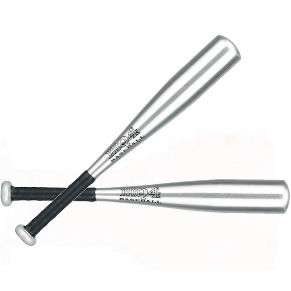 Two Markwort One Handed Trainer Bats (HQ4531) with black handles are crossed on a plain white backgroundโideal for one-handed hitting drills.