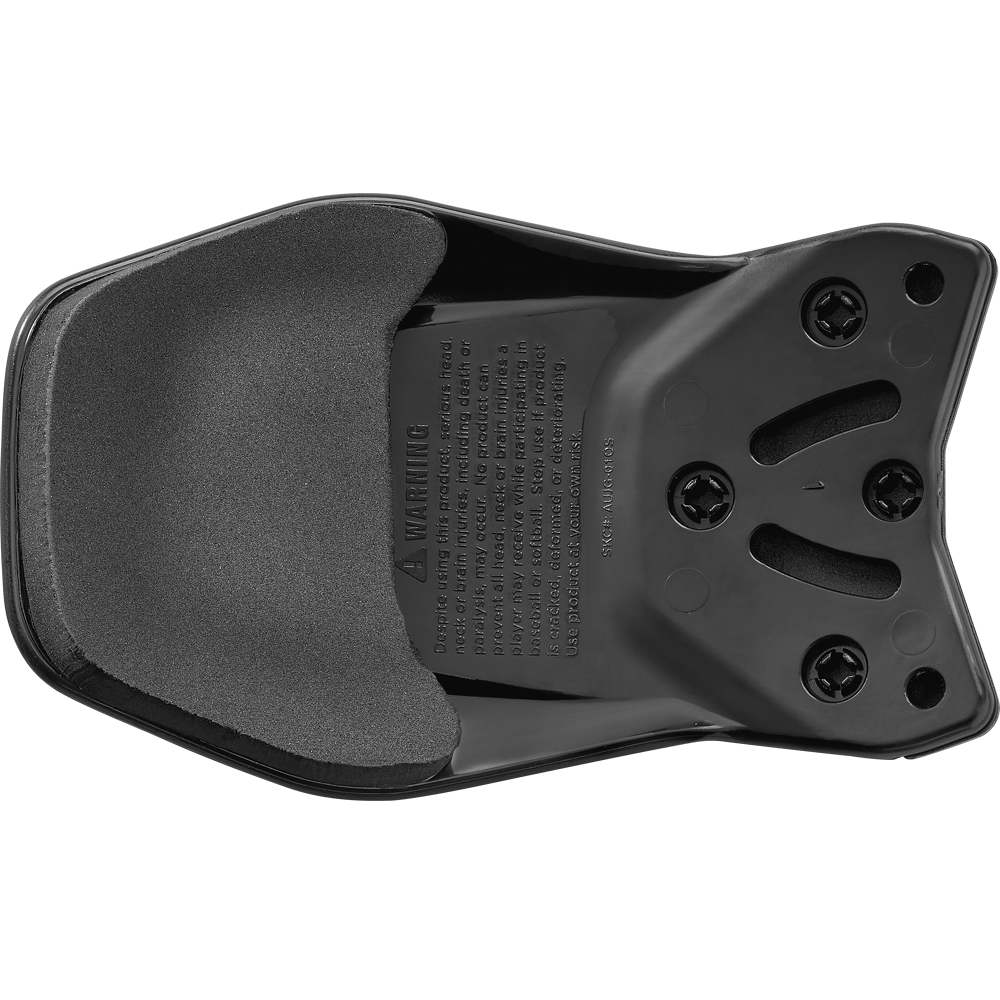 The Easton Multi-Adjust Jaw Guard (MULTIADJG) is a black jaw guard, perfect for use on batting helmets.