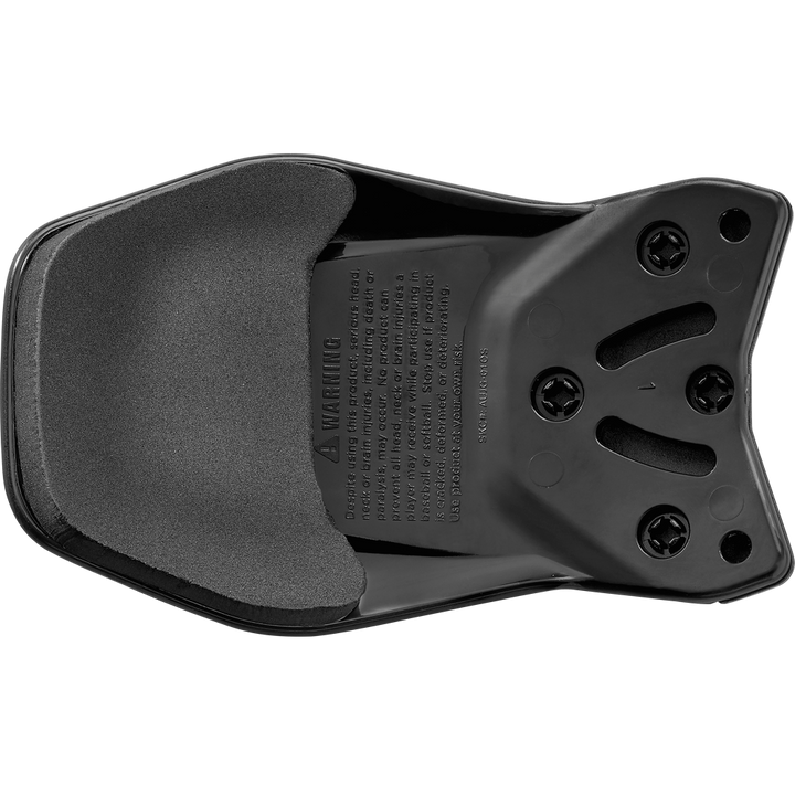 The Easton Multi-Adjust Jaw Guard (MULTIADJG) is a black jaw guard, perfect for use on batting helmets.