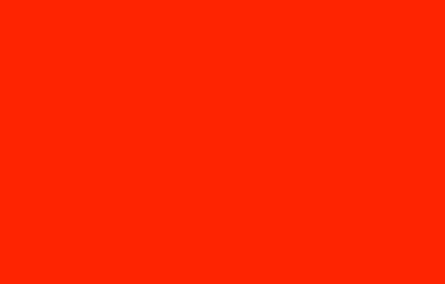 A solid, flat rectangle filled with a bright, vivid red-orange color; there are no patterns, textures, or additional elements visible.