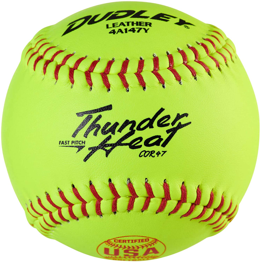 Dudley ASA Thunder Heat 12" 47/375 Leather Fastpitch Softballs: 4A147Y
