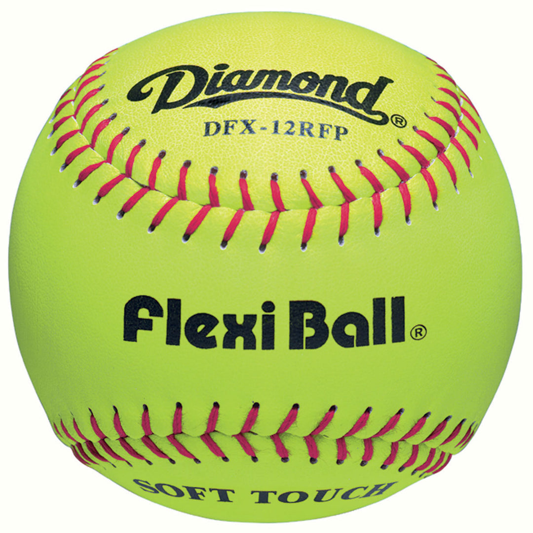 Diamond FlexiBall 12" Leather Fastpitch Softballs: DFX-12RFP