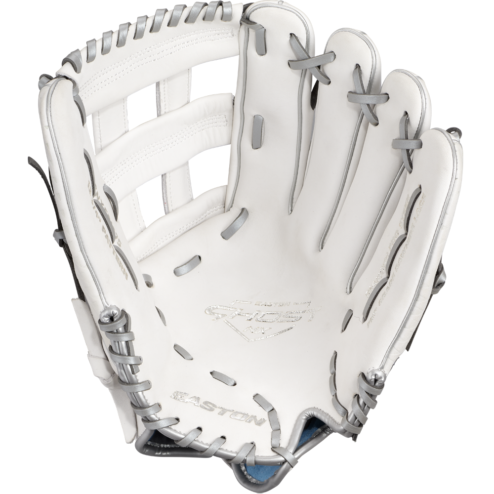 An Easton Ghost NX 12.75" Fastpitch Softball Glove (GNXFP1275) rests on a white background.