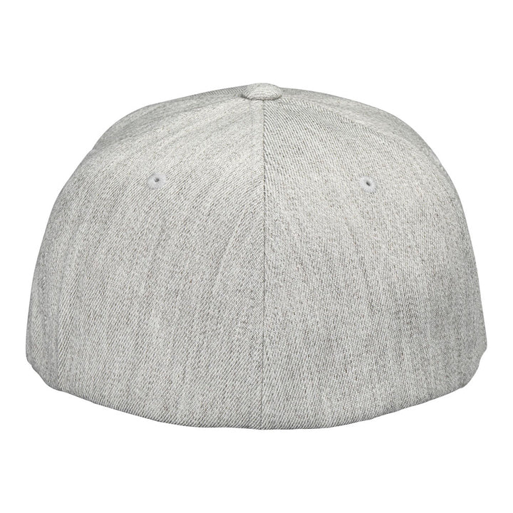 The image shows the back view of an Easton Gameday 2 Flex Fit Hat (A167944) by Easton. The cap is plain light gray with a small button on top and two vent holes visible, featuring no logos or decorations.