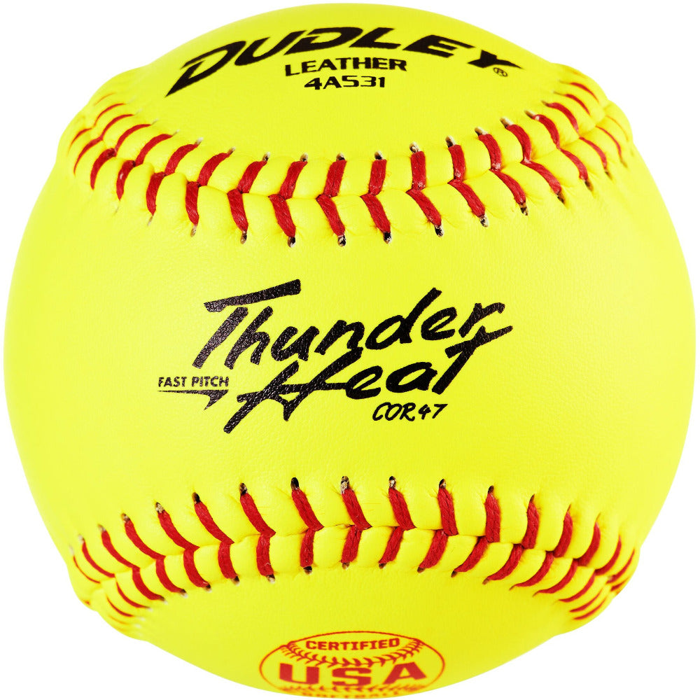 Dudley ASA Thunder Heat 11" 47/375 Leather Fastpitch Softballs: 4A531Y