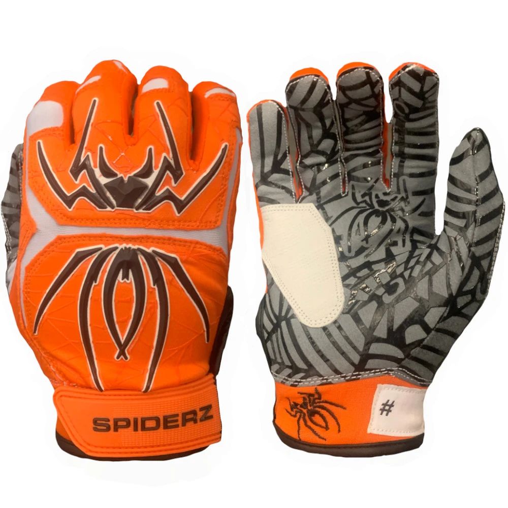 The Spiderz HYBRID Adult Batting Gloves by Spiderz feature a spider design, delivering professional quality and superior grip for top performance.