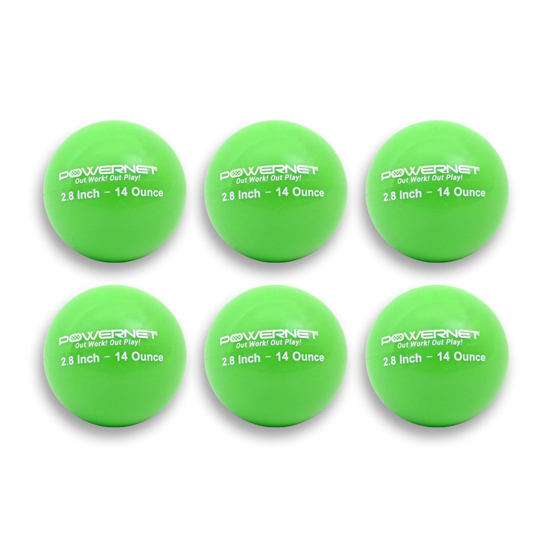 PowerNet 2.8" Weighted Hitting and Batting Training Ball (6 Pack): 1004