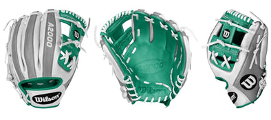 White and Teal A2000 1786 Glove - February 2018
