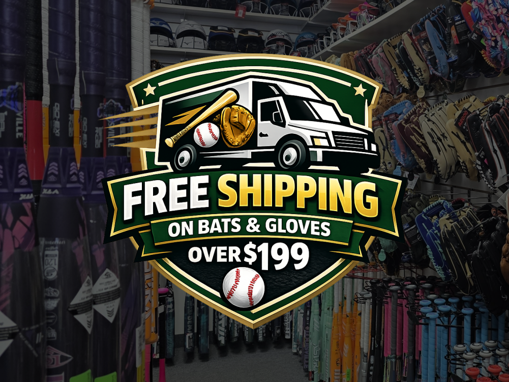 Score Free Shipping on Bats and Gloves Over $199