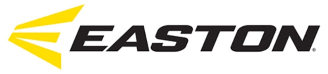 Easton logo featuring the word “EASTON” in bold, black uppercase letters next to a stylized yellow graphic with three pointed lines on the left side.