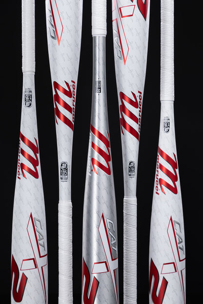 The 2025 Marucci CATX2 (-8) USSSA Baseball Bat features one-piece alloy construction and advanced anti-vibration technology.