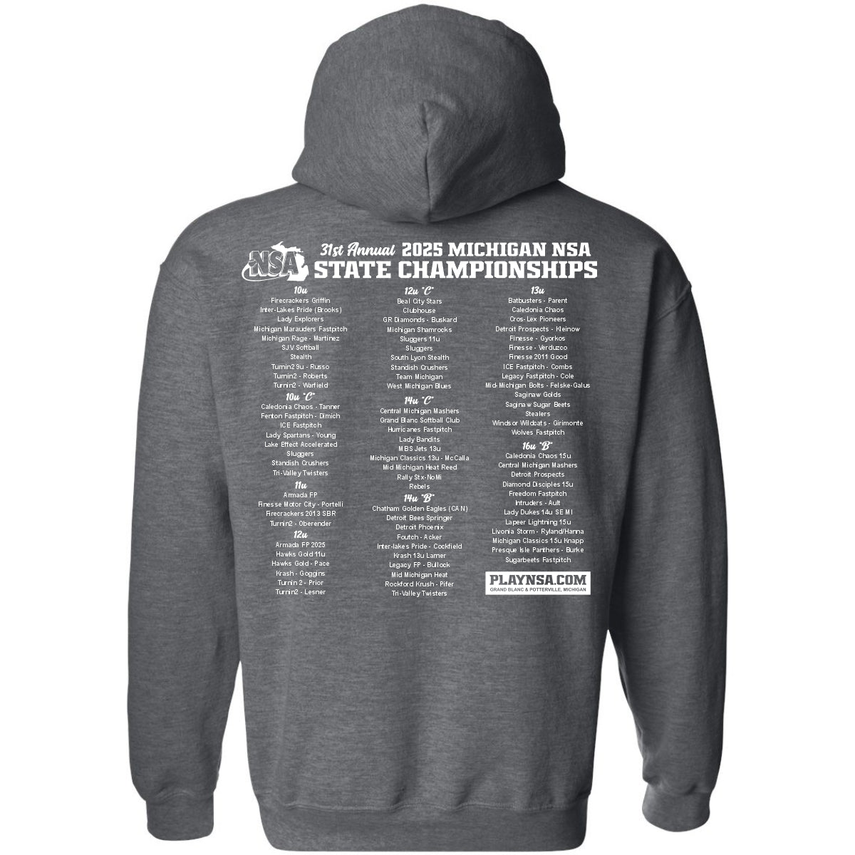 2025 NSA Michigan State Championships Fastpitch Tournament Shirt