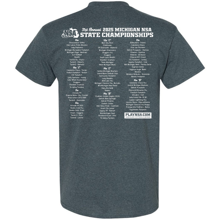 2025 NSA Michigan State Championships Fastpitch Tournament Shirt & Hoodie