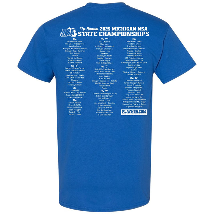 2025 NSA Michigan State Championships Fastpitch Tournament Shirt & Hoodie