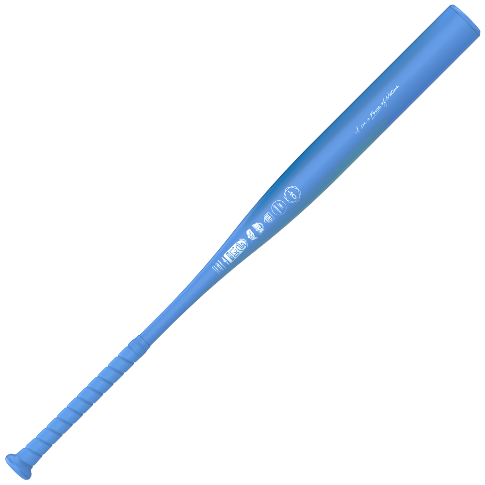 Matte blue 2027 Easton Ghost Unlimited Wild (-10) Fastpitch Softball Bat with the text I am a Force of Nature and certification logos near the center.