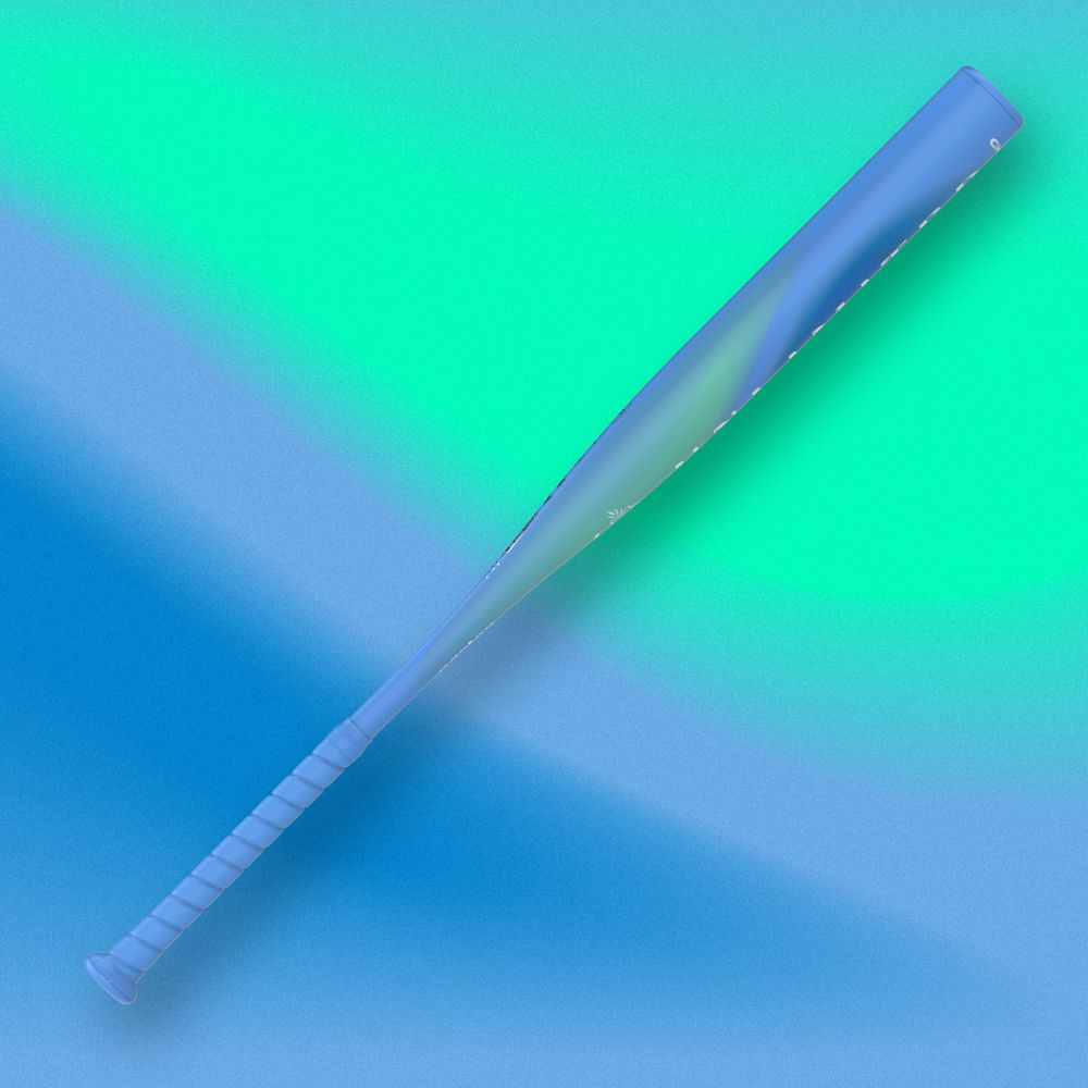 2027 Easton Ghost Unlimited Wild (-11) Fastpitch Softball Bat: EFP6GUW11 with a wrapped handle, set against a teal and blue gradient background.